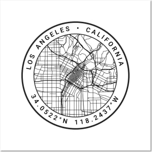 Los Angeles Map Posters and Art